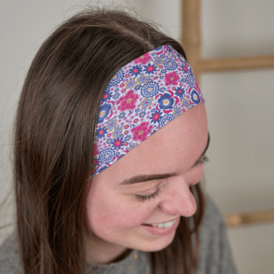 Stretch jersey headband  lavandula fuchsia