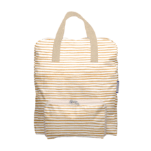 Foldable rucksack Gaby rayé or blanc