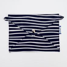 Medium envelope pocket striped  ivory navy