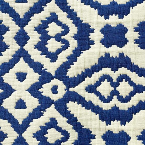 Jacquard fabric bleu