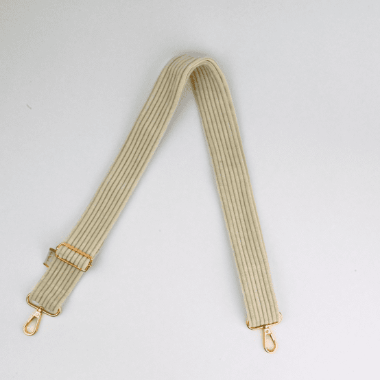 Narrow shoulder strap white large corduroy