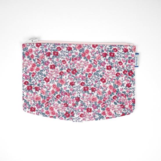Flap of shoulder bag rose grenadine