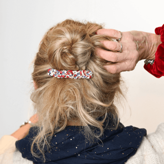 Plait hair slide rouge corolle