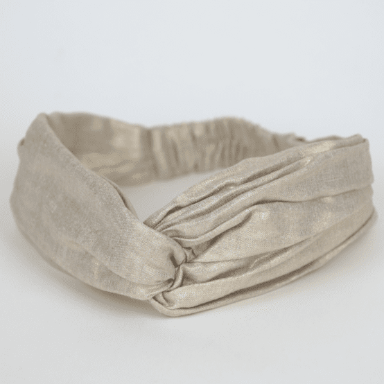 crossed headband  glitter linen