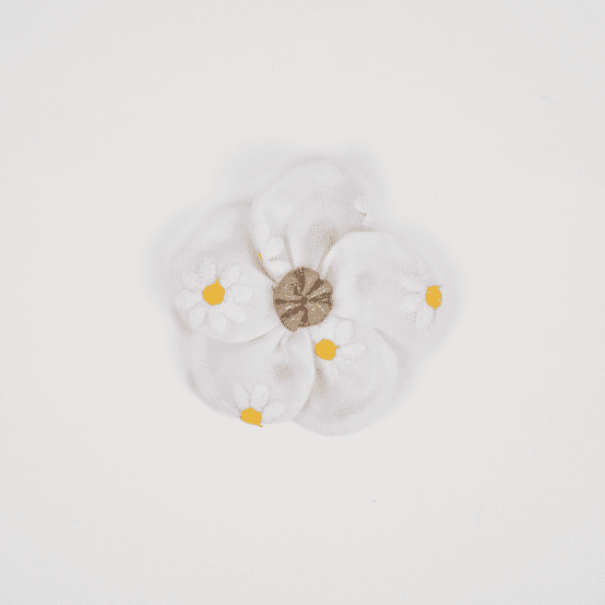 Flower petal hair slide small  white daisies