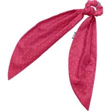 Long tail scrunchie plumetis rose fuchsia