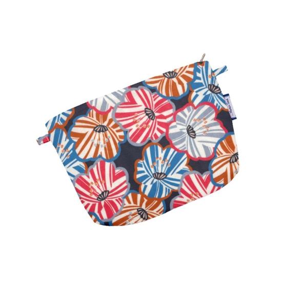 Tiny coton clutch bag anémones rayées