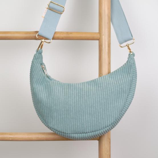 Half-moon bag lichen corduroy