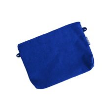 Tiny coton clutch bag navy blue terry towelling