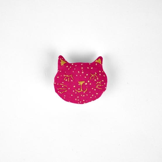 Meow hair slide fuchsia pailleté