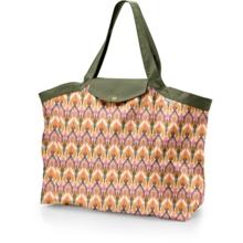 Tote bag with a zip ikat ocre