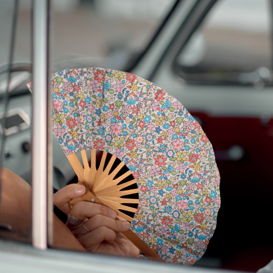 Hand-held fan mille et une fleurs