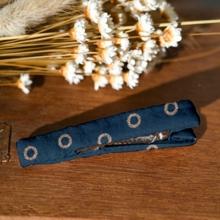 Croco Fabric Hair Clip bulle bronze marine