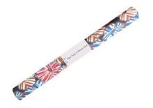 35cm coated fabric coupon anémones rayées