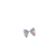 Bow tie hair slide champêtre bleuté