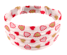 Headscarf headband- child size petits coeurs