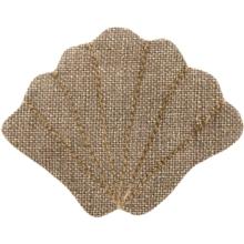 Shell hair-clips copper linen
