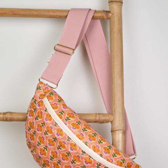 Wide shoulder strap vieux rose