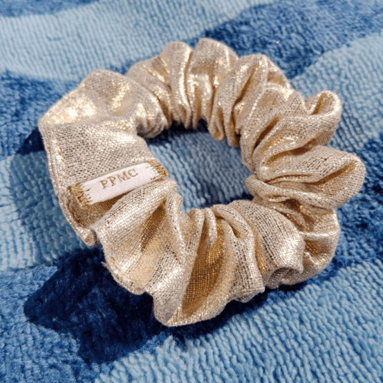 Small scrunchie  glitter linen
