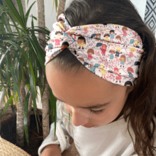 Jersey Crossed Headband Child petites filles pop