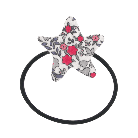 Pony-tail elastic hair star serenade rouge gris