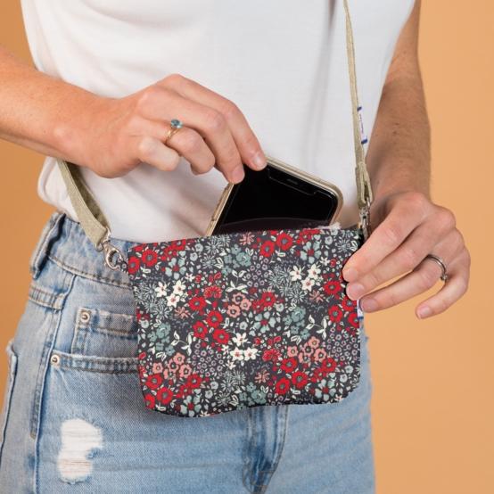 Tiny coton clutch bag jardin d'aurore