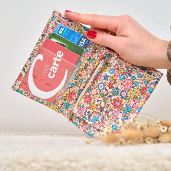 Compact wallet mille et une fleurs