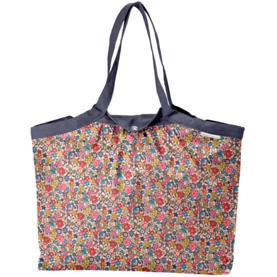 Pleated tote bag - Medium size mille et une fleurs