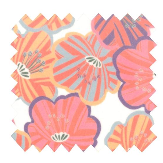 Coated fabric ex2540 pastel striped anemones