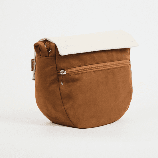 Base small bag without shoulder strap suédine fauve