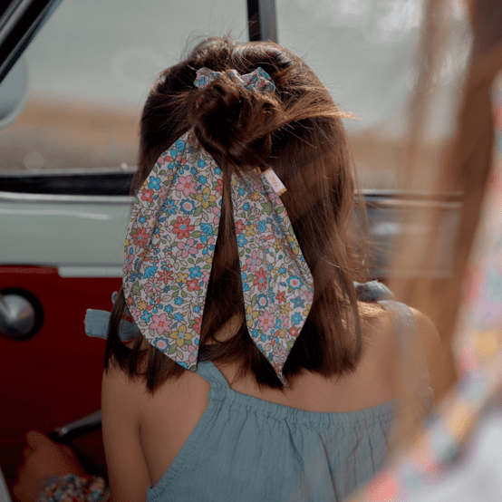 Short tail scrunchie mille et une fleurs