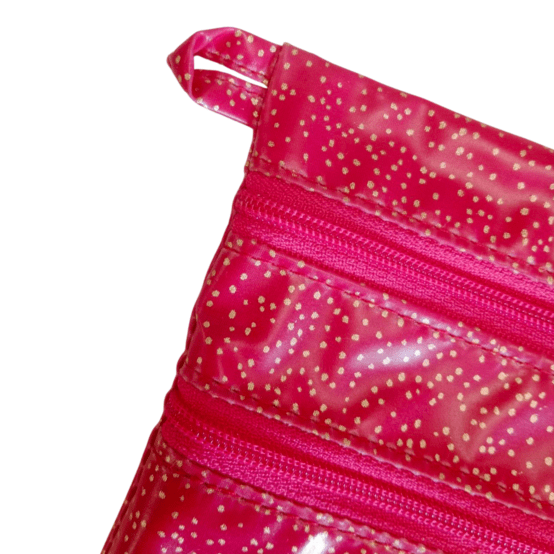 Aloïs flat pouch fuchsia pailleté