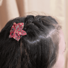 Star flower hairslide badiane framboise