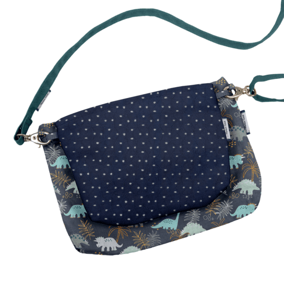 Coton clutch bag jurassic dino marine