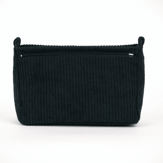 Base of shoulder bag black large corduroy