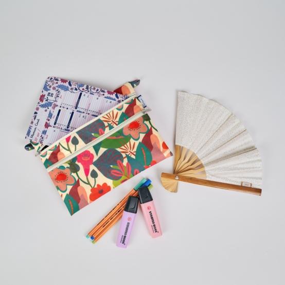 Aloïs flat pouch fleurs des iles