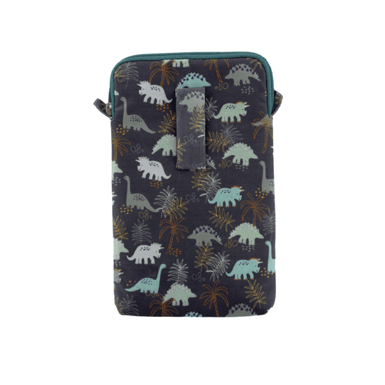 Quilted phone pocket jurassic dino marine