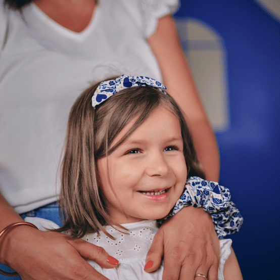 bow headband scandinavia bleu