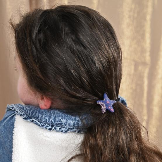 Pony-tail elastic hair star lavandula