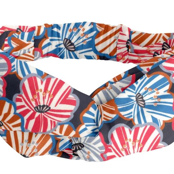 crossed headband anémones rayées