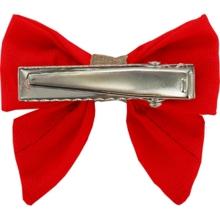 Mini bow tie clip red
