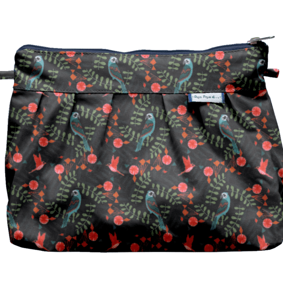 Pleated clutch bag birdy