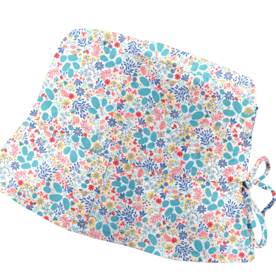 Sun hat adjustable-size T2 champêtre bleuté