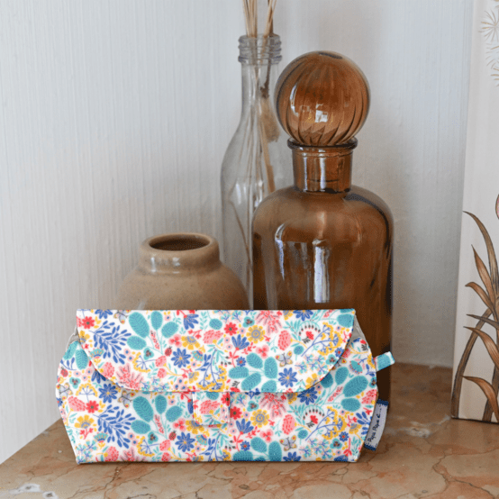 Glasses case champêtre bleuté