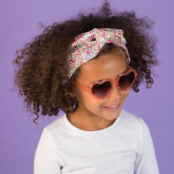 crossed headband porcelaine rosée