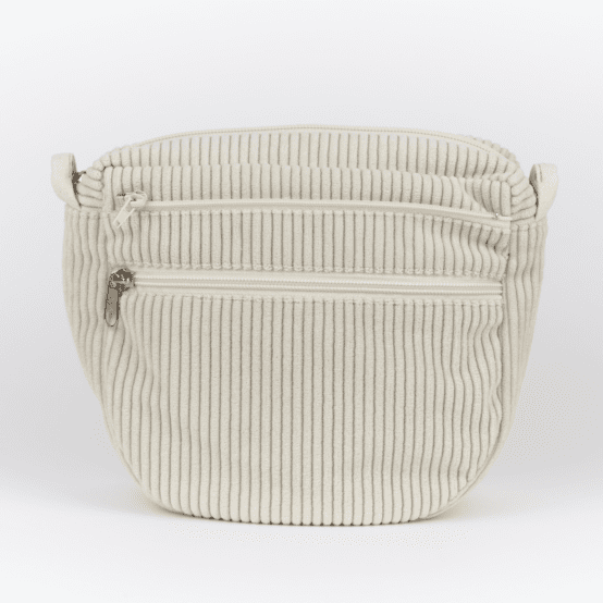 Base small bag without shoulder strap white large corduroy