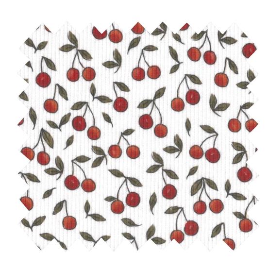 Jersey fabric ribbed cherry