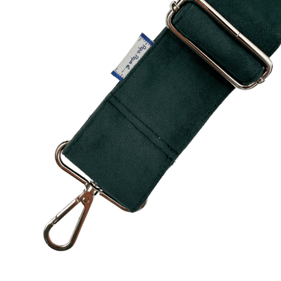 Wide shoulder strap suédine vert foncé