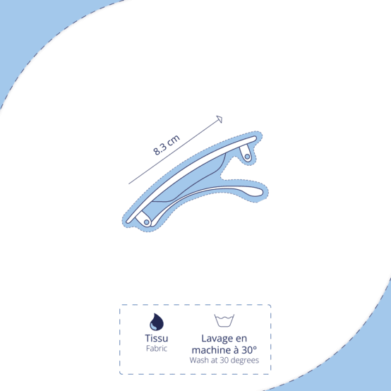 Plait hair slide neon orange gingham