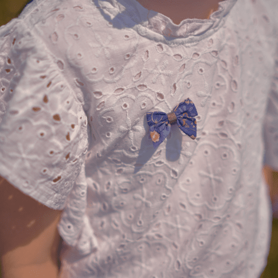 Mini bow tie clip lavandula